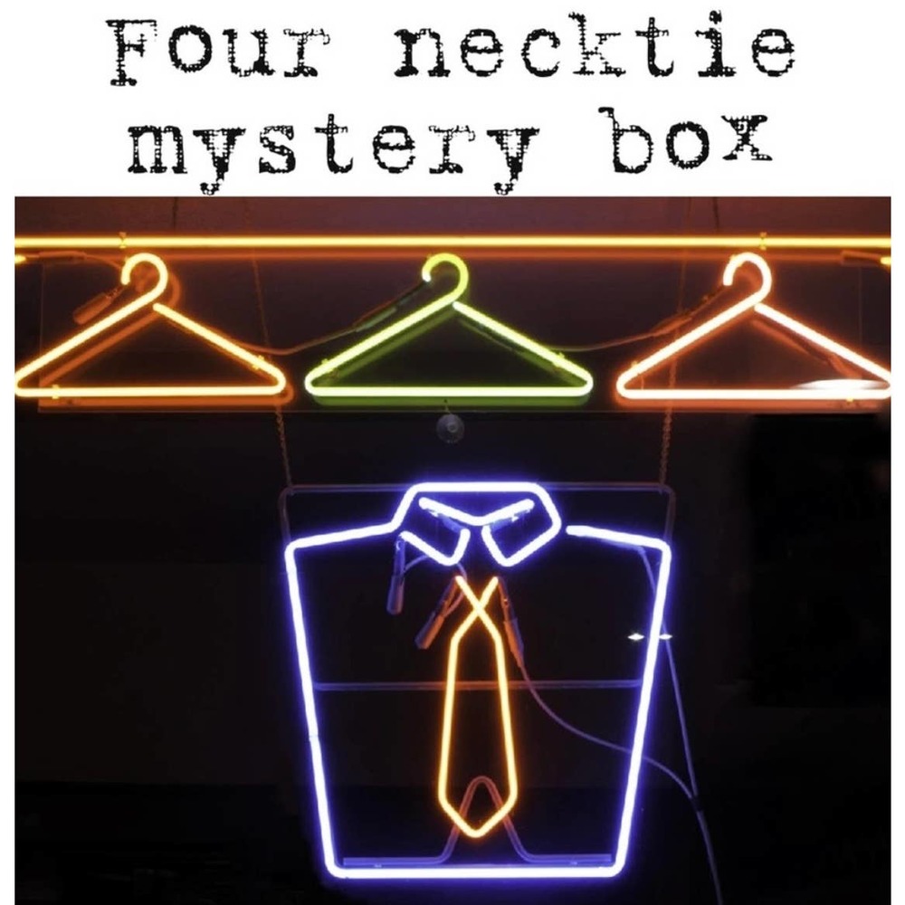 Mystery Box! Four (4) Men’s Silk Neckties - Variety of Prints - No Solid Colors